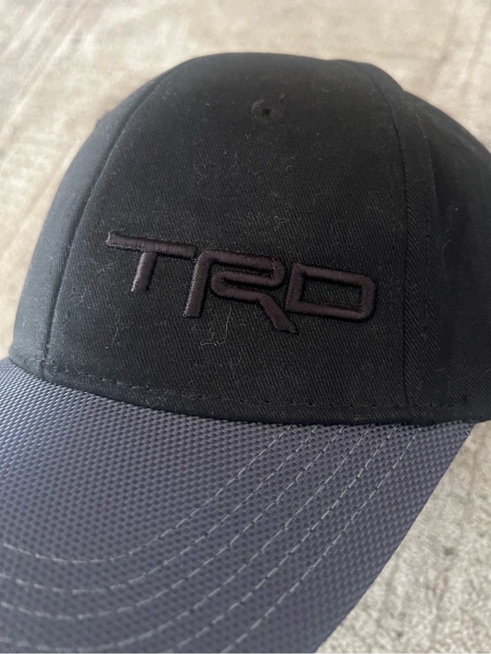 TRD (Toyota) Embroidered Two-Tone Cap - Black and Dark Gray